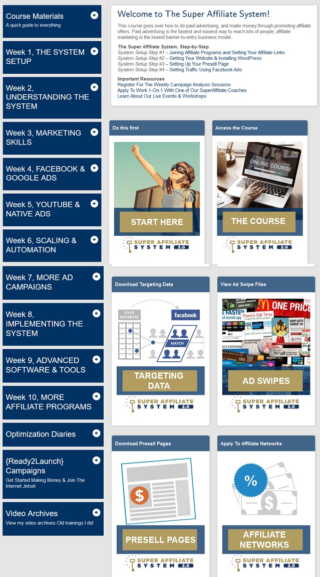 Previous Super Affiliate System Dashboard